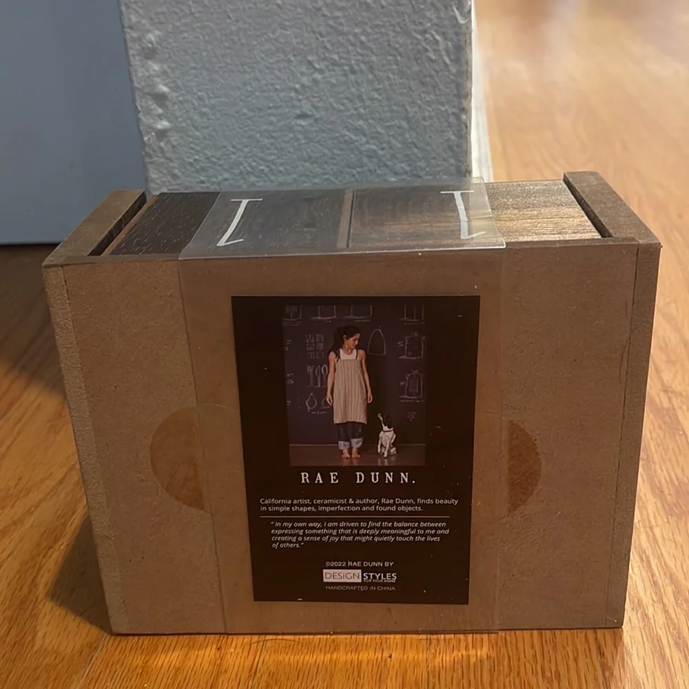 Rae Dunn Desk Wooden Block Calendar NWT